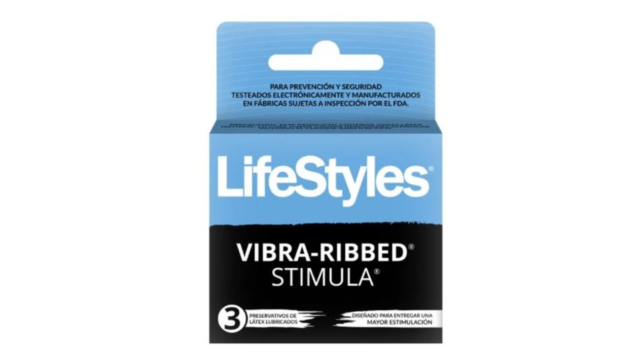 PRESERVATIVOS LIFESTYLES VIBRA RIBBED CONDON X 3 UNIDADES
