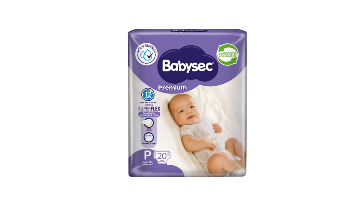 BABYSEC PREMIUM P PAÑAL X 20 UNIDADES