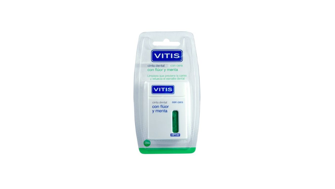 VITIS CINTA DENTAL CERA FLUOR Y MENTA X 1 UNIDAD