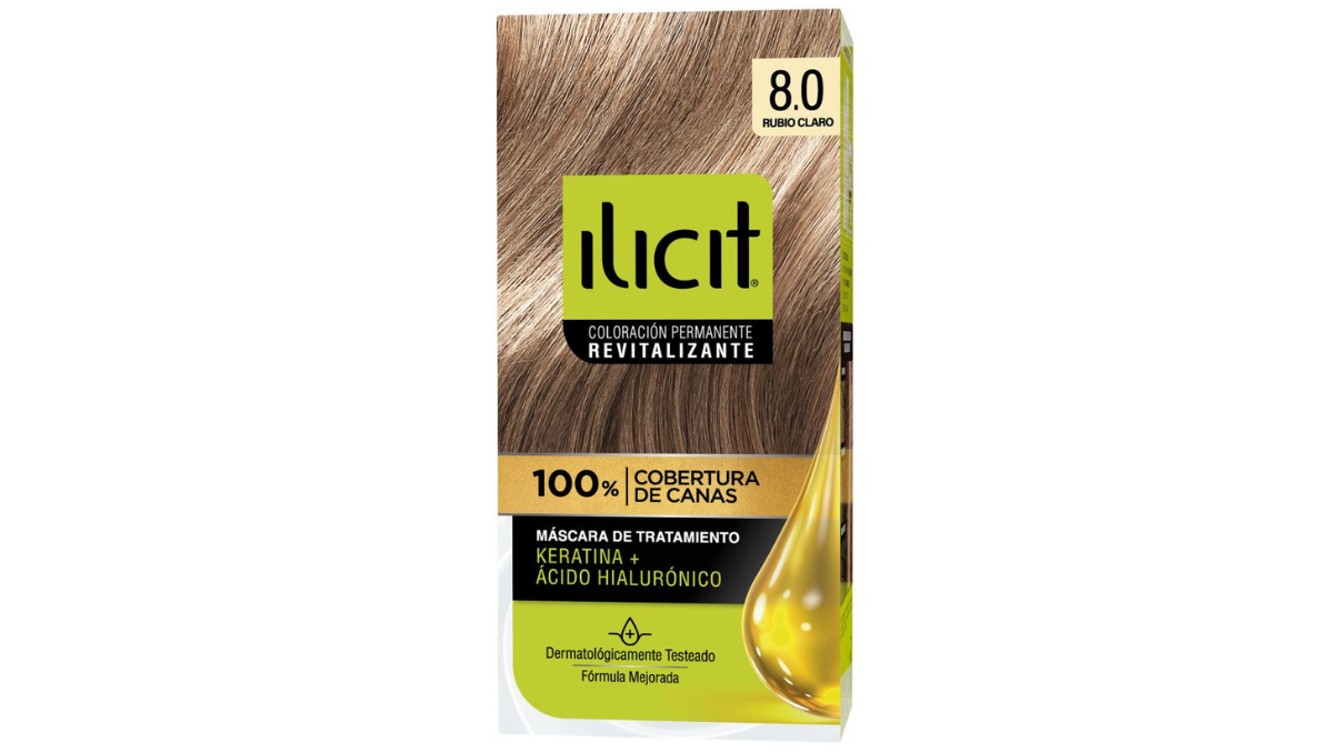 ILICIT TINTURA PERMANENTE COLOR 8.0 RUBIO CLARO