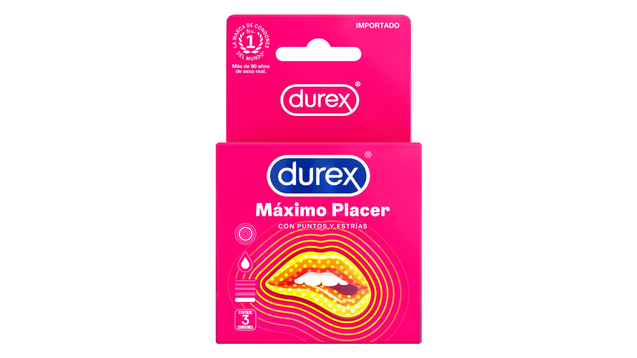 PRESERVATIVOS DUREX MAXIMO PLACER CONDON X 3 UNIDADES