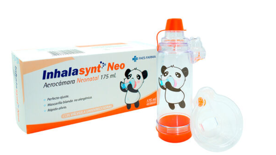 INHALASYNT NEO AEROCAMARA NEONATAL CON VALVULA UNIDIRECCIONAL 0-2 AÑOS 175 ML X 1 UNIDAD