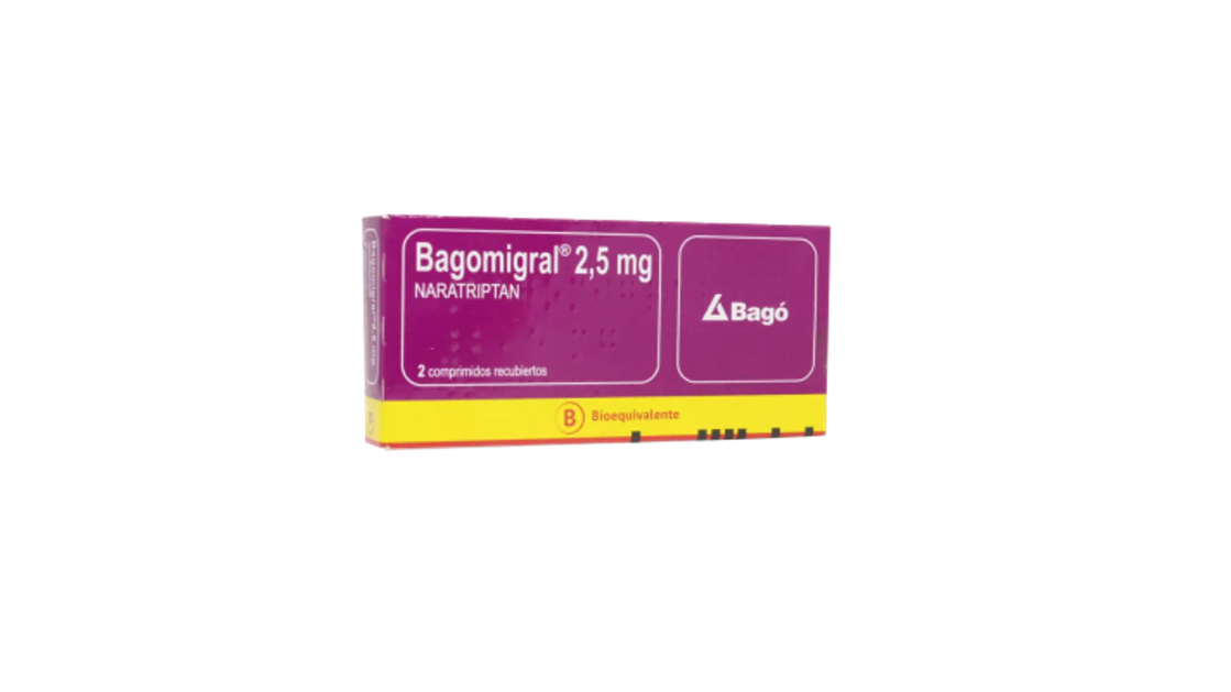 BAGOMIGRAL NARATRIPTAN 2,5MG X 2 COMPRIMIDOS RECUBIERTOS