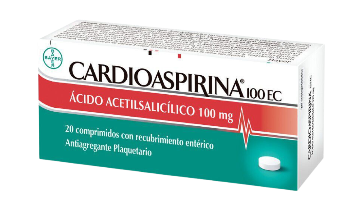 CARDIOASPIRINA 100 EC ACIDO ACETILSALICILICO 100MG X 20 COMPRIMIDOS CON RECUBRIMIENTO ENTERICO