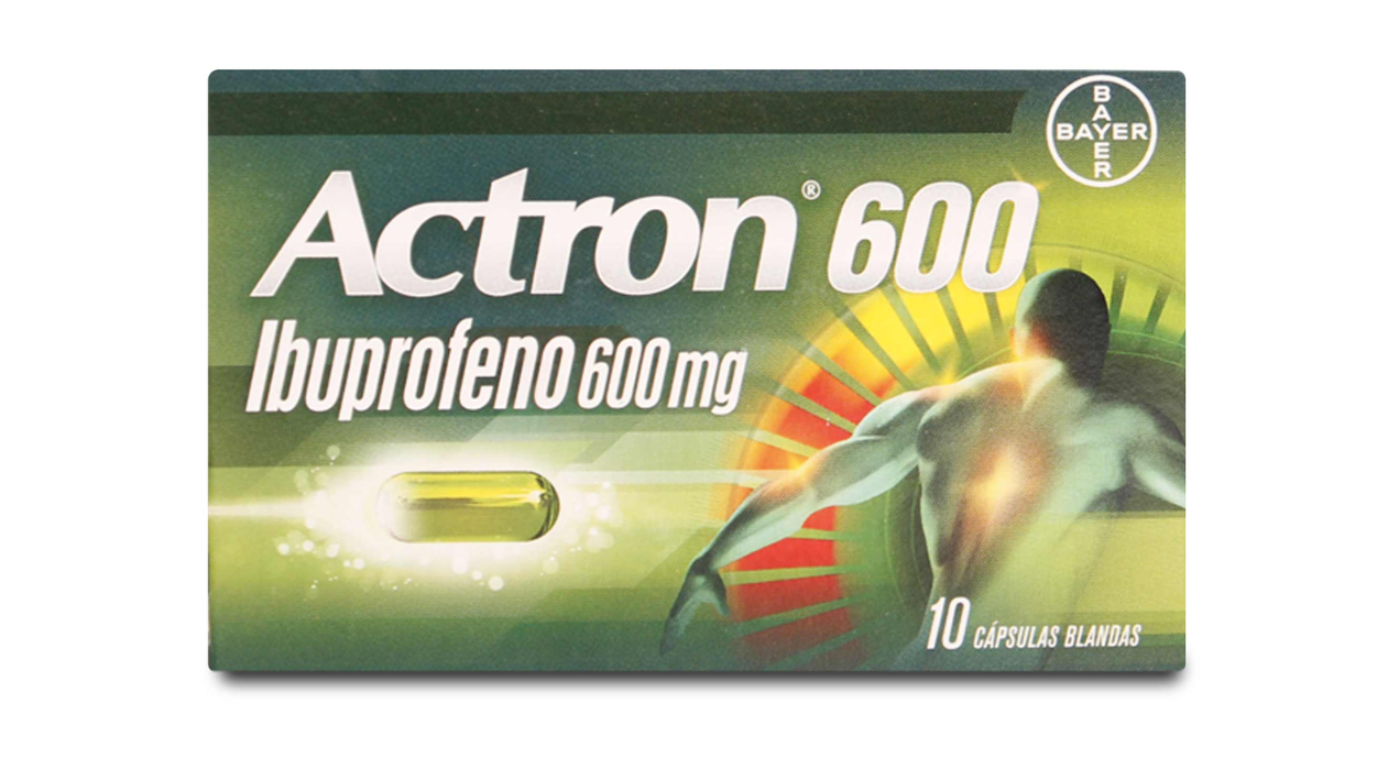 ACTRON IBUPROFENO 600 MG  X 10 CAPSULAS BLANDAS BAYER