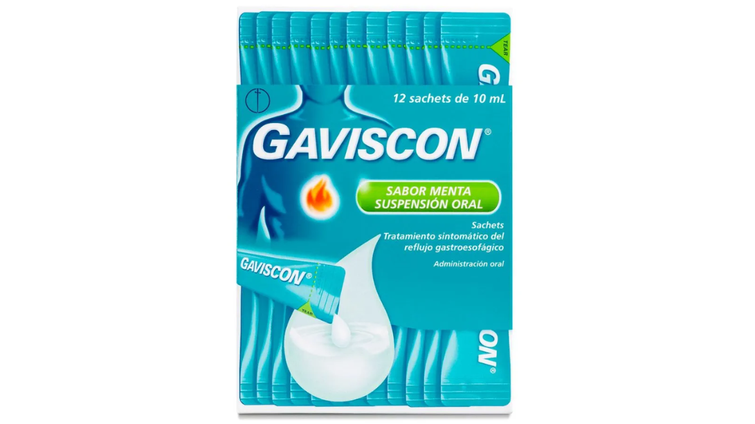 GAVISCON SABOR MENTA SUSPENSION ORAL 10ML X 12 SOBRES