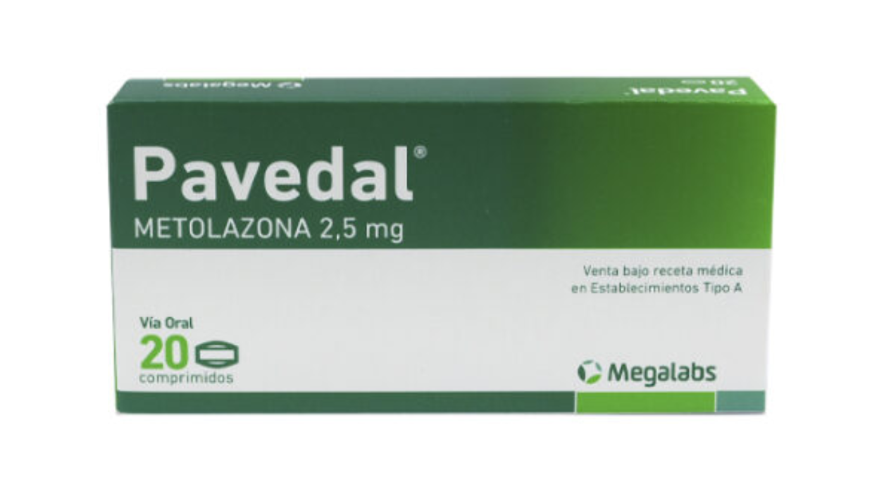 PAVEDAL METOLAZONA 2,5MG X 20 COMPRIMIDOS 