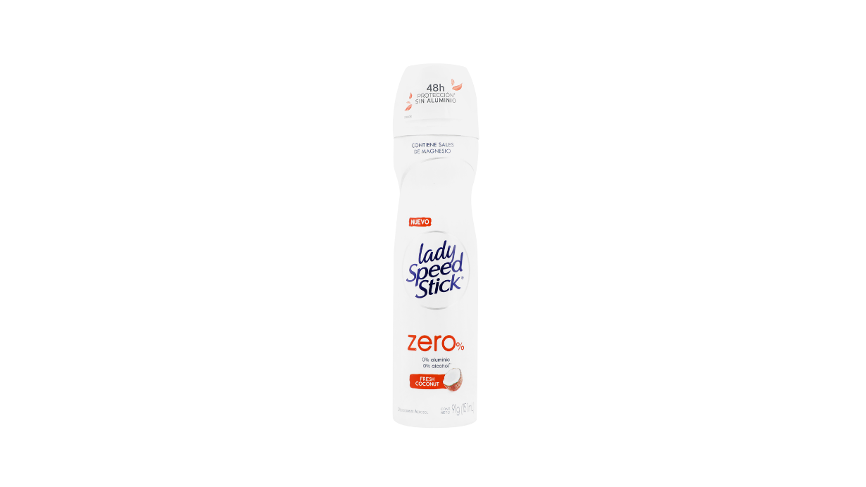 LADY SPEED STICK DESODORANTE ZERO FRESH COCONUT X 150 ML