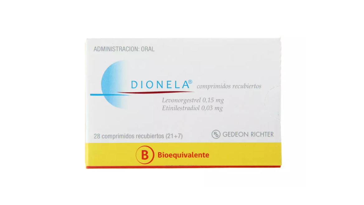 GEDEON RICHTER DIONELA LEVONORGESTREL + ETINILESTRADIOL 0,15/0,03 MG X 28 COMPRIMIDOS RECUBIERTOS