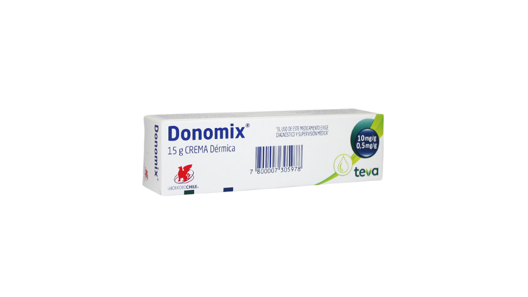 DONOMIX CLOTRIMAZOL/BETAMETASONA 10,0/0,5MG X 15 G CREMA DERMICA LABORATORIO CHILE