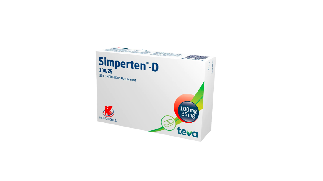 SIMPERTEN-D LOSARTAN POTASICO / HIDROCLOTIAZIDA 100/25MG X 30 COMPRIMIDOS RECUBIERTOS LABORATORIO CHILE