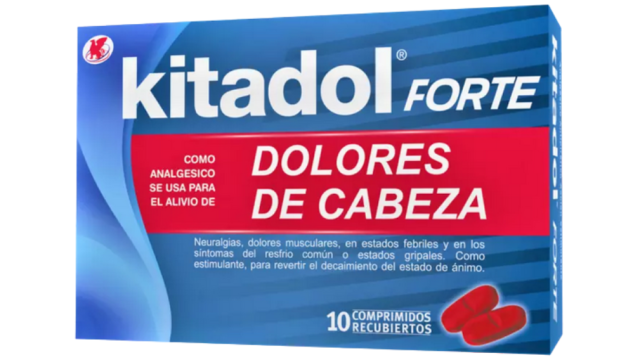 KITADOL FORTE PARACETAMOL (ACETAMINOFENO)/CAFEINA 500/50MG X 10 COMPRIMIDOS RECUBIERTOS LABORATORIO CHILE