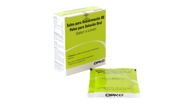 SALES PARA REHIDRATACION 90 MEQ X 4 SOBRES OPKO