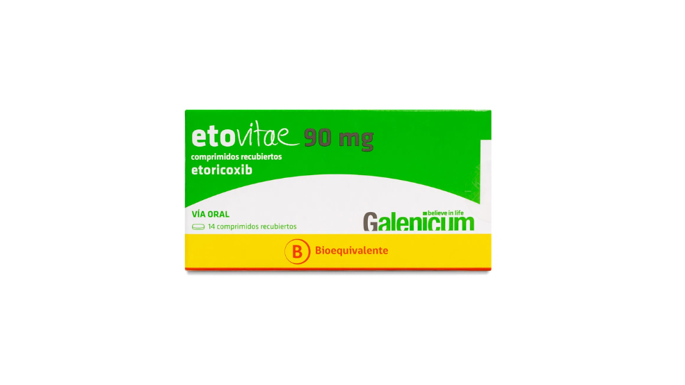 ETOVITAE ETORICOXIB 90 MG X 14 COMPRIMIDOS RECUBIERTOS GALENICUM