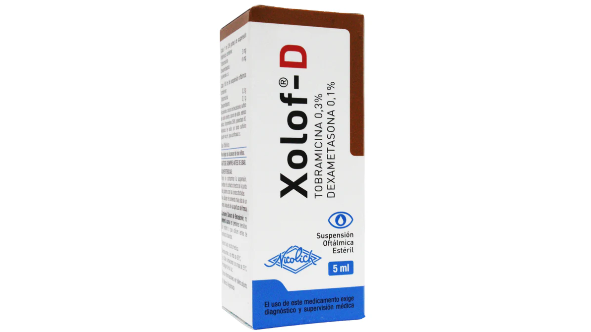 XOLOF-D TOBRAMICINA 0,3% + DEXAMETASONA 0,1% SUSPENSION OFTALMICA X 5 ML SAVAL