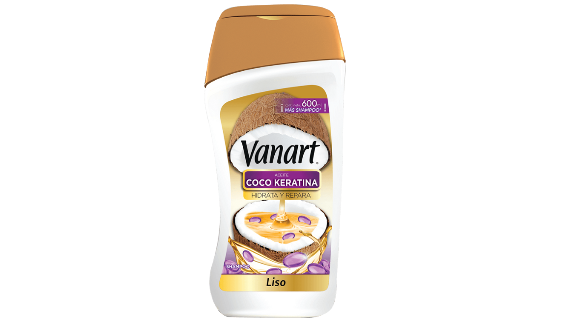 VANART SHAMPOO ACEITE COCO KERATINA HIDRATA Y REPARA LISO X 600 ML