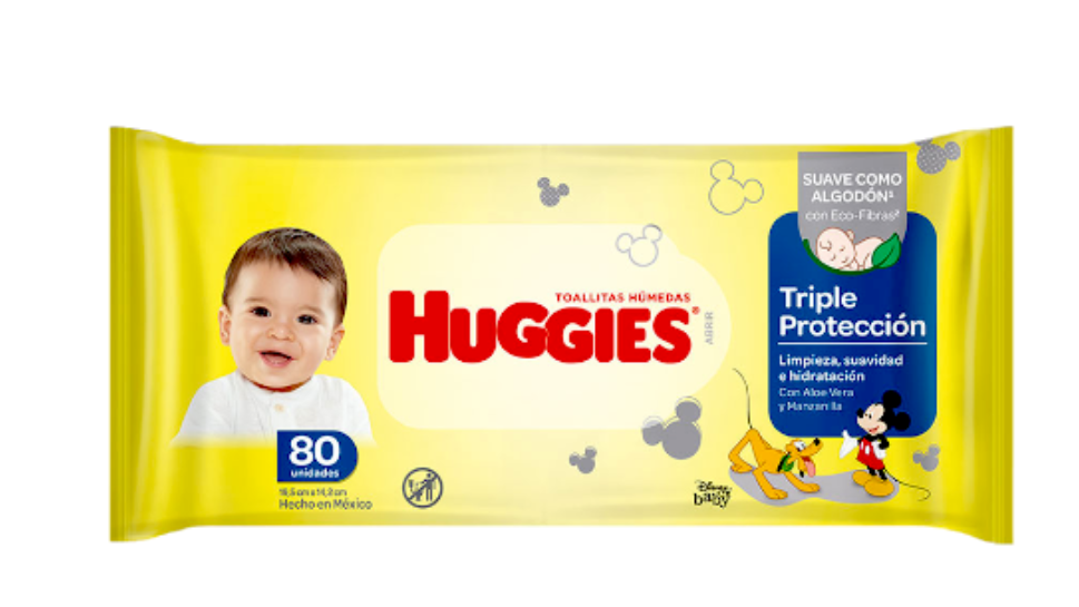 HUGGIES TOALLAS HUMEDAS TRIPLE PROTECCION X 80 UNIDADES