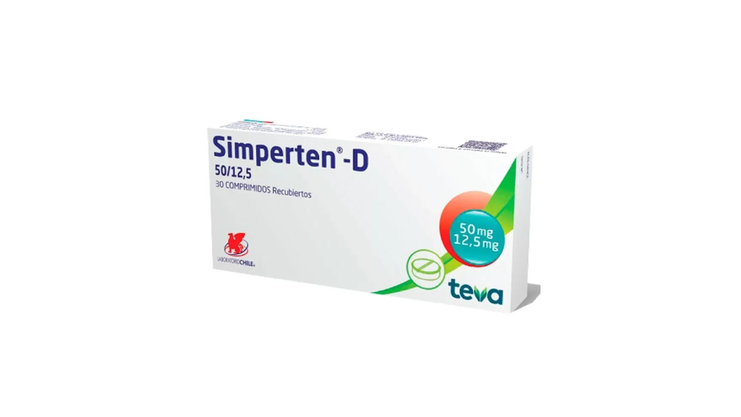 SIMPERTEN-D LOSARTAN HIDROCLOROTIAZIDA 50/12,5 X 30 COMPRIMIDOS RECUBIERTOS