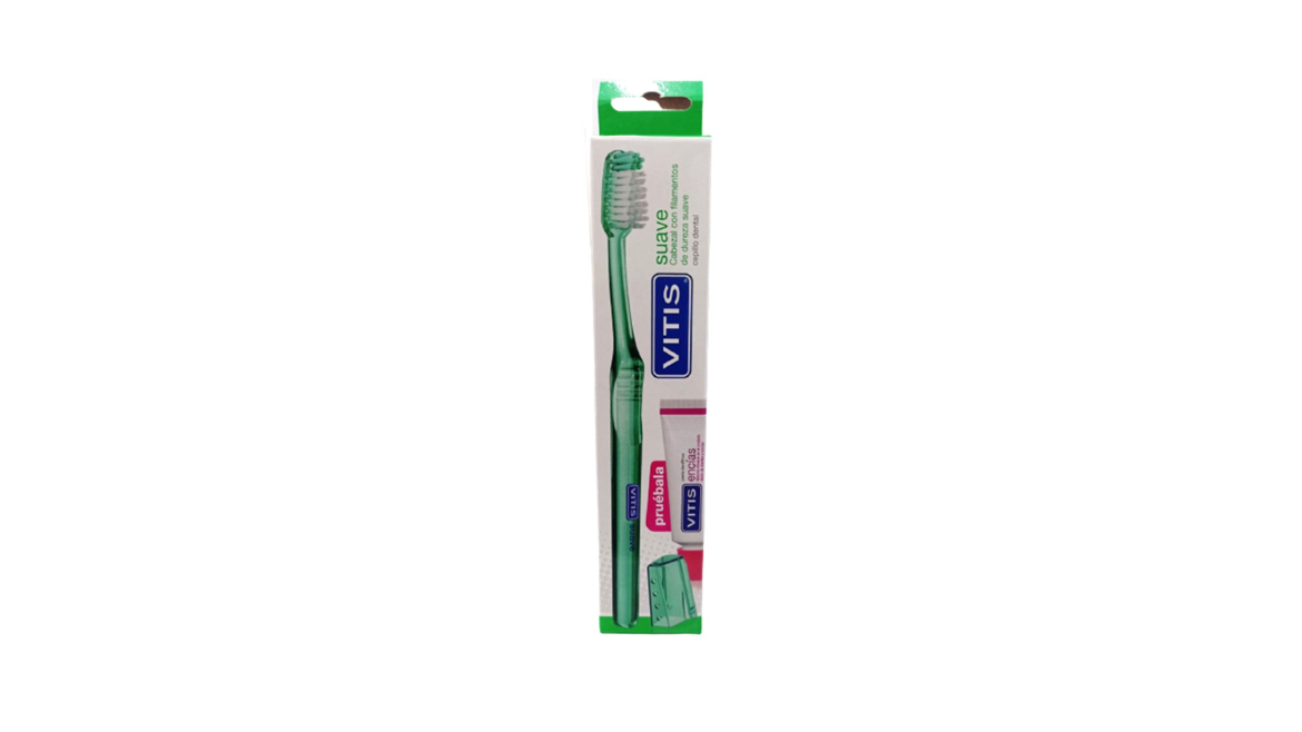 VITIS CEPILLO DENTAL SUAVE + PASTA DENTAL ANTICARIES X 1 UNIDAD
