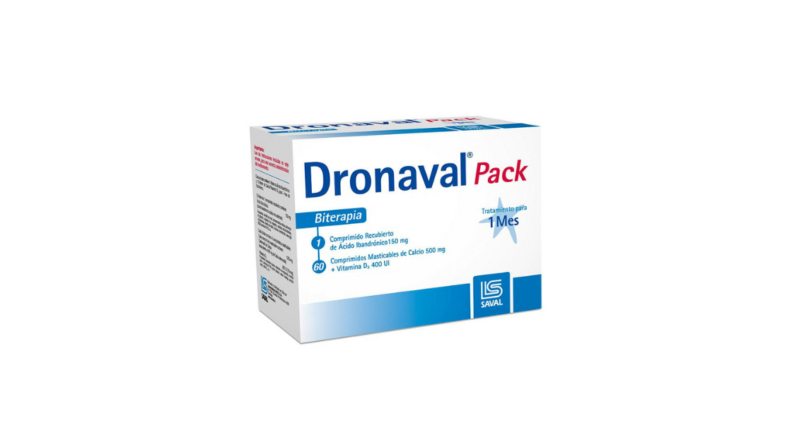 DRONAVAL BITERAPIA ACIDO IBANDRONICO CALCIO VITAMINA D3 150MG/500MG/400 UI X 61 COMPRIMIDOS RECUBIERTOS