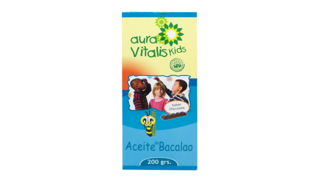 AURA VITALIS KIDS ACEITE BACALAO SABOR CHOCOLATE X 200 GRAMOS 
