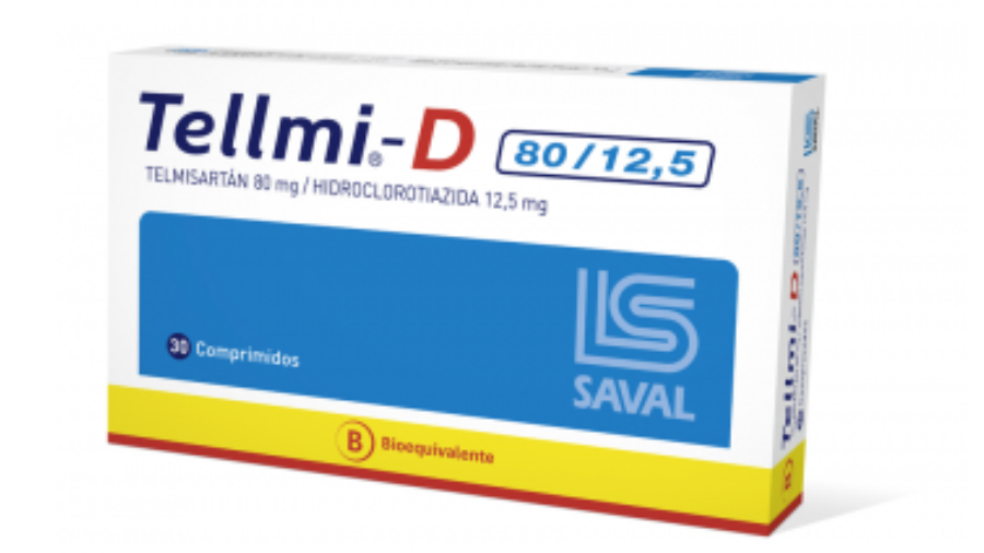 TELLMI-D TELMISARTAN/HIDROCLOROTIAZIDA 80/12,5MG X 30 COMPRIMIDOS SAVAL