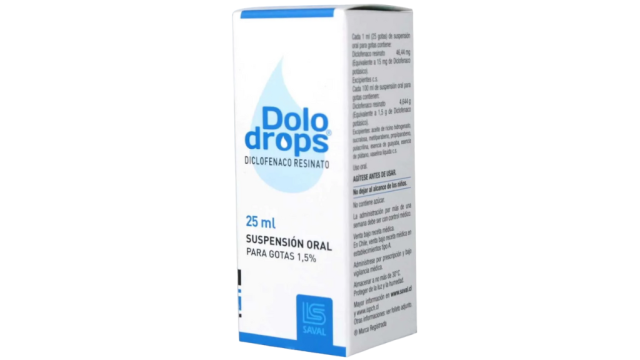 DOLODROPS DICLOFENACO RESINATO 1,5 X 25 ML SUSPENSION ORAL PARA GOTAS SAVAL