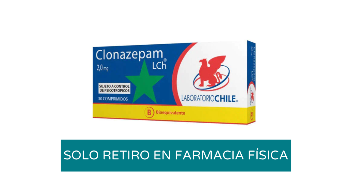CLONAZEPAM 2,0 MG X 30 COMPRIMIDOS