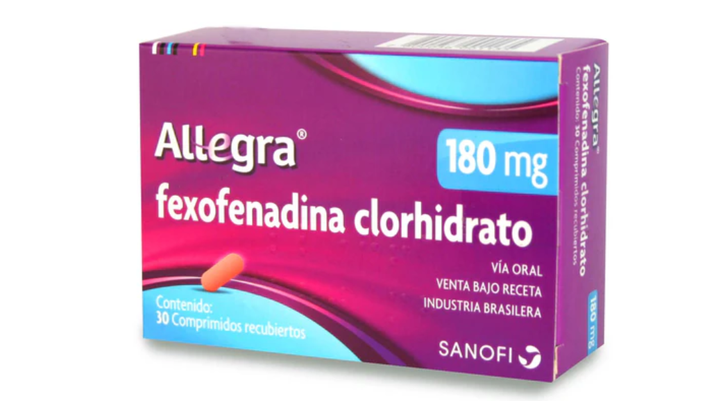 ALLEGRA FEXOFENADINA CLORHIDRATO 180 MG X 30 COMPRIMIDOS RECUBIERTOS SANOFI