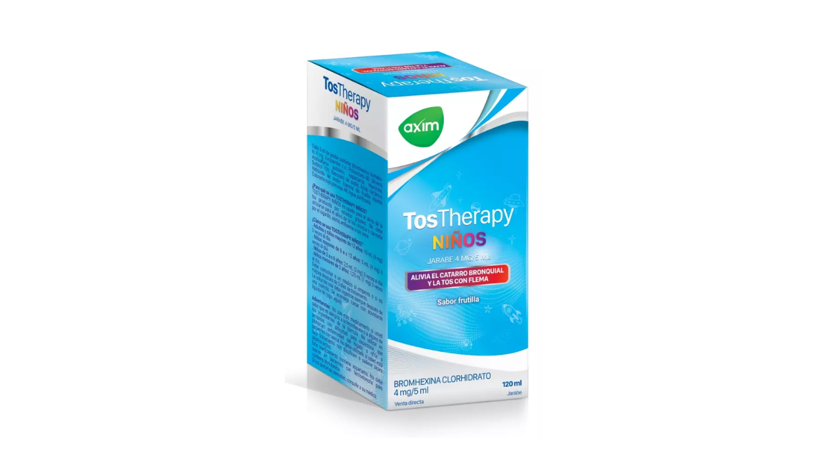TOSTHERAPY BROMHEXINA CLORHIDRATO 4MG/5ML X 120ML JARABE NIÑOS SABOR FRUTILLA VIVUNT PHARMA