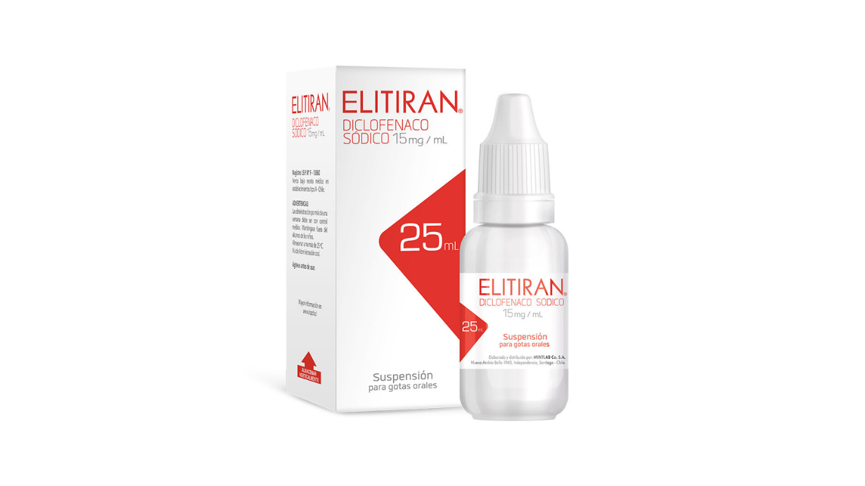 ELITIRAN DICLOFENACO SODICO 15MG/ML X 25 ML