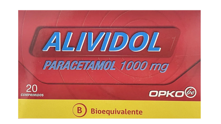 ALIVIDOL PARACETAMOL 1000 MG X 20 COMPRIMIDOS OPKO