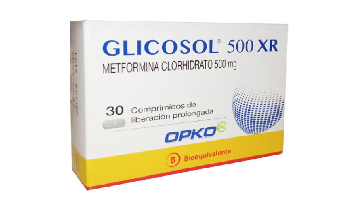 GLICOSOL 500 XR METFORMINA CLORHIDRATO 500MG X 30 COMPRIMIDOS DE LIBERACION PROLONGADA OPKO