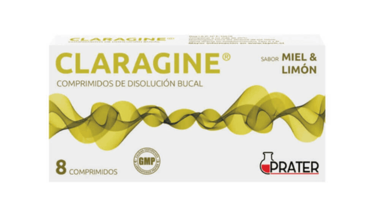 CLARAGINE MIEL Y LIMON CETILPIRIDINIO CLORURO 2,5 MG /ALANTOÍNA 10 MG X 8 COMPRIMIDOS DE DISOLUCION BUCAL PRATER