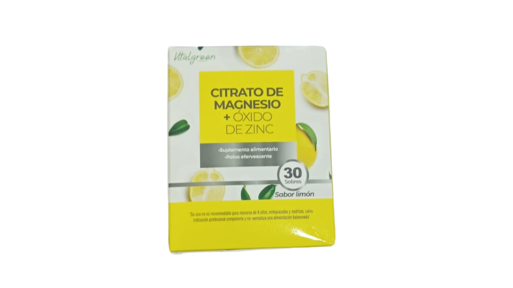 CITRATO DE MAGNESIO + OXIDO ZINC POLVO EFERVESCENTE 30 SOBRES