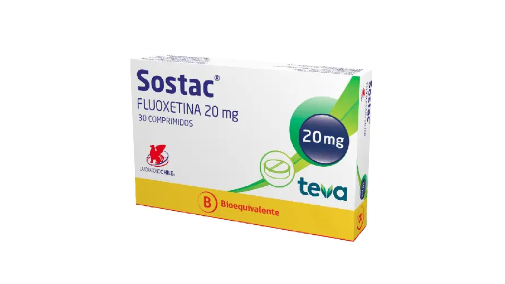 SOSTAC FLUOXETINA 20 MG X 30 COMPRIMIDOS LABORATORIO CHILE