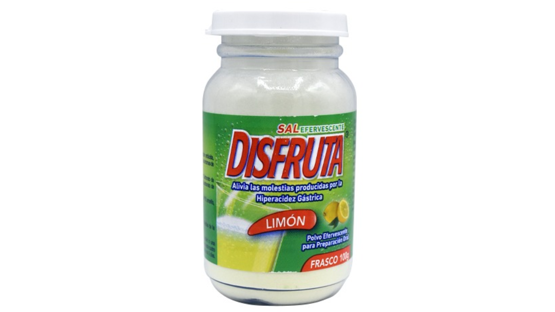 DISFRUTA LIMON FRASCO SAL EFERVESCENTE X 100 GRAMOS 