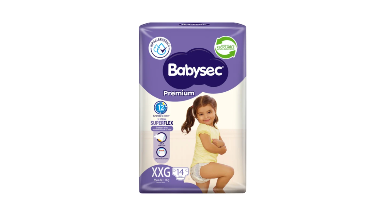 BABYSEC PREMIUM XXG PAÑALES X 14 UNIDADES