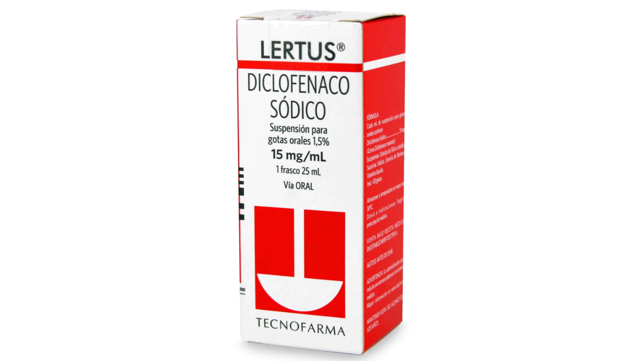 LERTUS DICLOFENACO SODICO 15MG/ML X 25 ML SUSPENSION PARA GOTAS ORALES TECNOFARMA