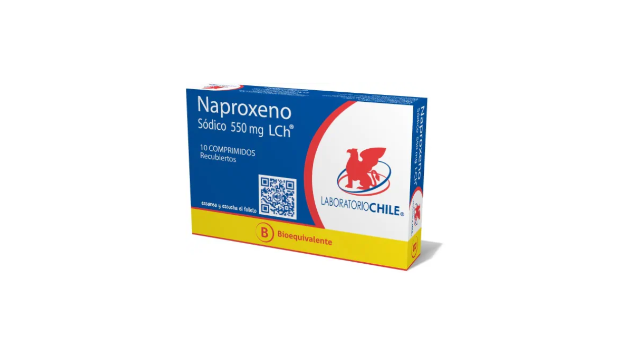 NAPROXENO SODICO 550 MG X 10 COMPRIMIDOS RECUBIERTOS LABORATORIO CHILE