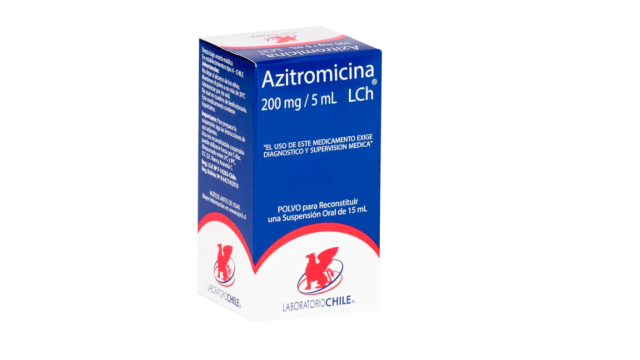 AZITROMICINA 200MG/5ML POLVO SUSPENSION ORAL X 15 ML LABORATORIO CHILE 