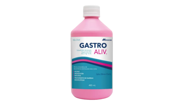 GASTROALIV SUBSALICIATO DE BISMUTO 262,5 MG/15 ML SUSPENSION ORAL  X 480 ML MAVER 