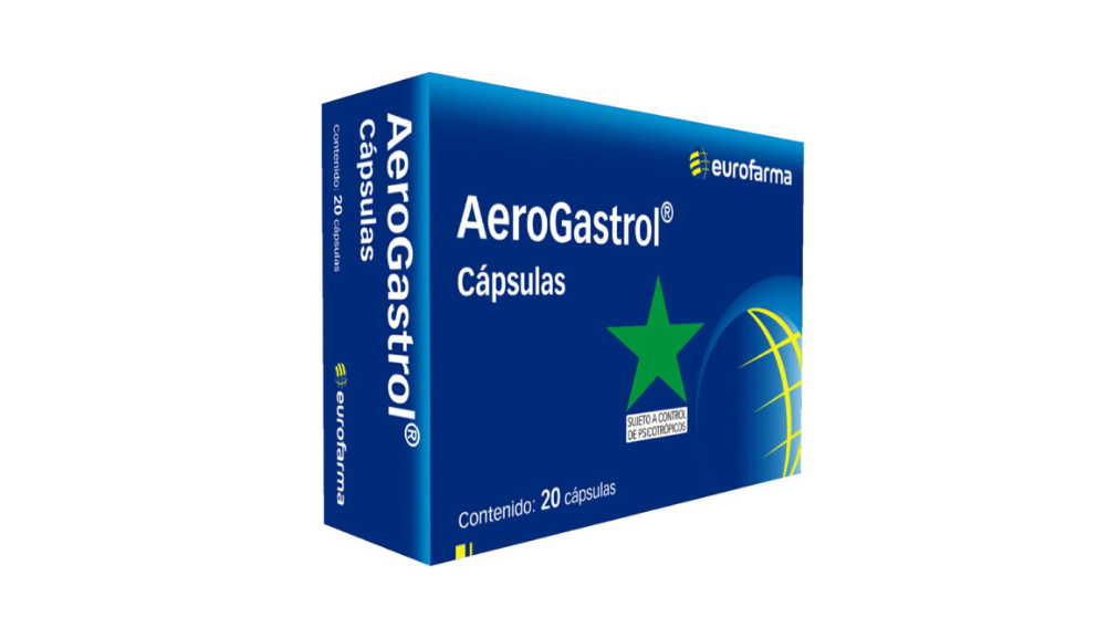 AEROGASTROL CLORDIAZEPOXIDO 5 MG X 20 CAPSULAS EUROFARMA