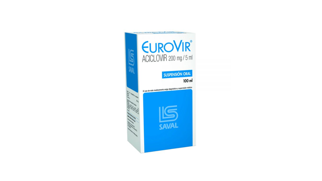EUROVIR ACICLOVIR 200 MG/5 ML X 100 ML SUSPENSION ORAL SAVAL