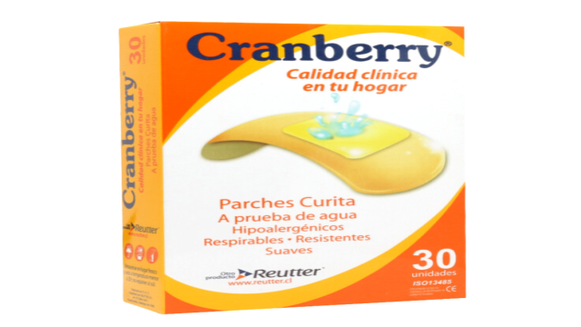 CRANBERRY PARCHE CURITA X 30 UNIDAD REUTTER