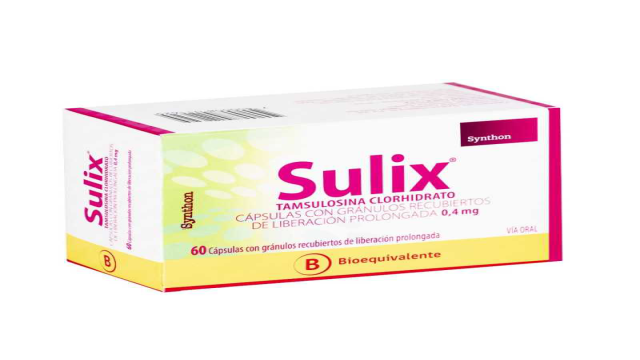 SULIX TAMSULOSINA CLORHIDRATO 0.4 MG X 60 CAPSULAS CON GRANULOS RECUBIERTOS DE LIBERACION PROLONGADA SYNTHON