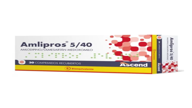 AMLIPROS AMLODIPINO OLMESARTAN 5MG/40MG X 30 COMPRIMIDOS RECUBIERTOS ASCEND