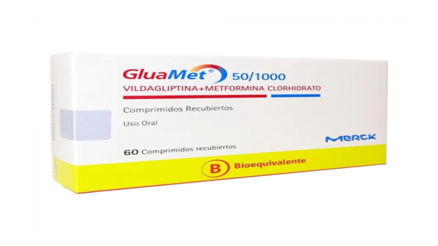 GLUAMET VILDAGLIPTINA + METFORMINA 50/1000 MG X 60 COMPRIMIDOS RECUBIERTOS