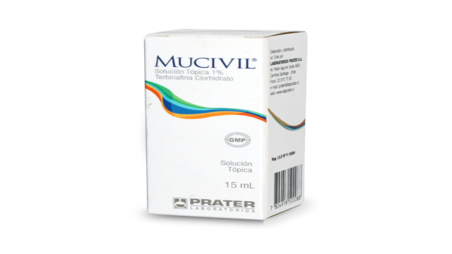 MUCIVIL TERBINAFINA CLORHIDRATO 1,00G X 15 ML SOLUCION TOPICA PRATER