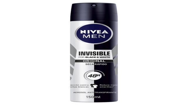 NIVEA MEN BLACK & WHITE INVISIBLE 72H ANTITRASPIRANTE SPRAY X 150 ML